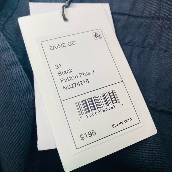 Theory Men's Zaine Patton Plus 2 Pants Black Size 31  NWT - Picture 3 of 16